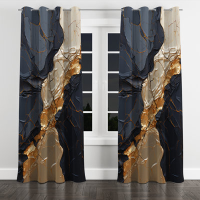 Andreniki - Spirals Blackout Grommet Curtain - 1 Panel
