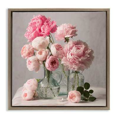 «Rose & Peony Duet», art mural encadré par Leah Mclean