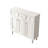 White Solid + Manufactured Wood Shoe Storage Bench