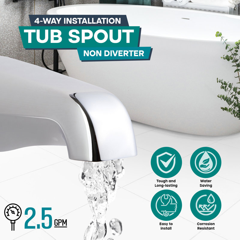 SUPPLYGIANT Robinet de baignoire 1/2 "FIP Nez, Non Diverter