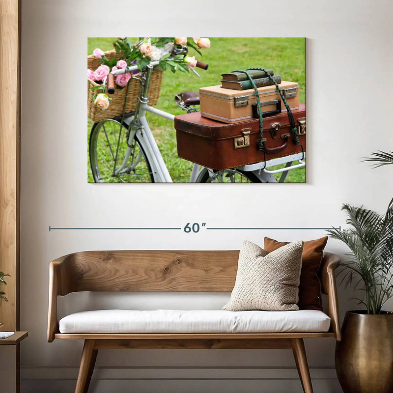 Senne voyage à vélo rétro, H 30 po x l 45 po