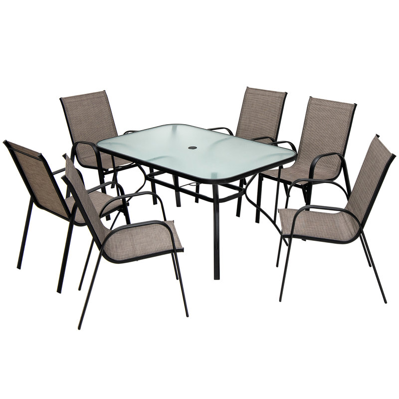 Ensemble de salle à manger rectangulaire pour 6 personnes 55 po Closter