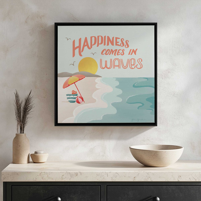 «Summer State of Mind I» par Gia Graham, reproduction d'art, 21.5" H x 21.5" W, Maple, Framed Canvas