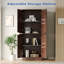 Garde-manger autoportant de 71 po de hauteur, 4 portes avec tablettes réglables, garde-manger et armoire de cuisine pour salle à manger-884369370