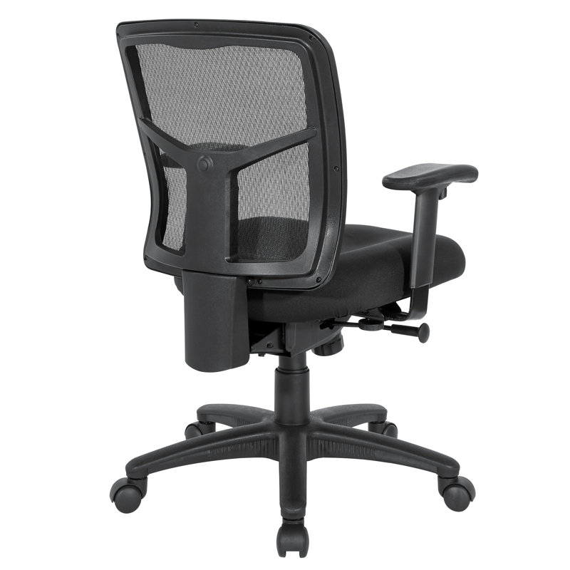 Black Mesh Ergonomic Executive Swivel Chair with Adjustable Arms