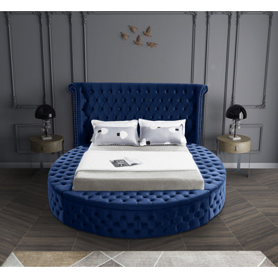 Dorgan Upholstered Wingback Bed