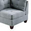 Modulaire - chaise 2 pièces en forme de lin gris, 32 po x 32 po x H 35 po, avec structure en bois gris, tissu H Supreme