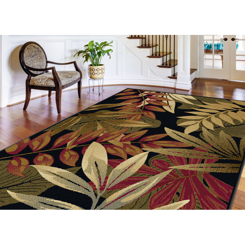 Beauford Floral Indoor Rug, Round 5'3"