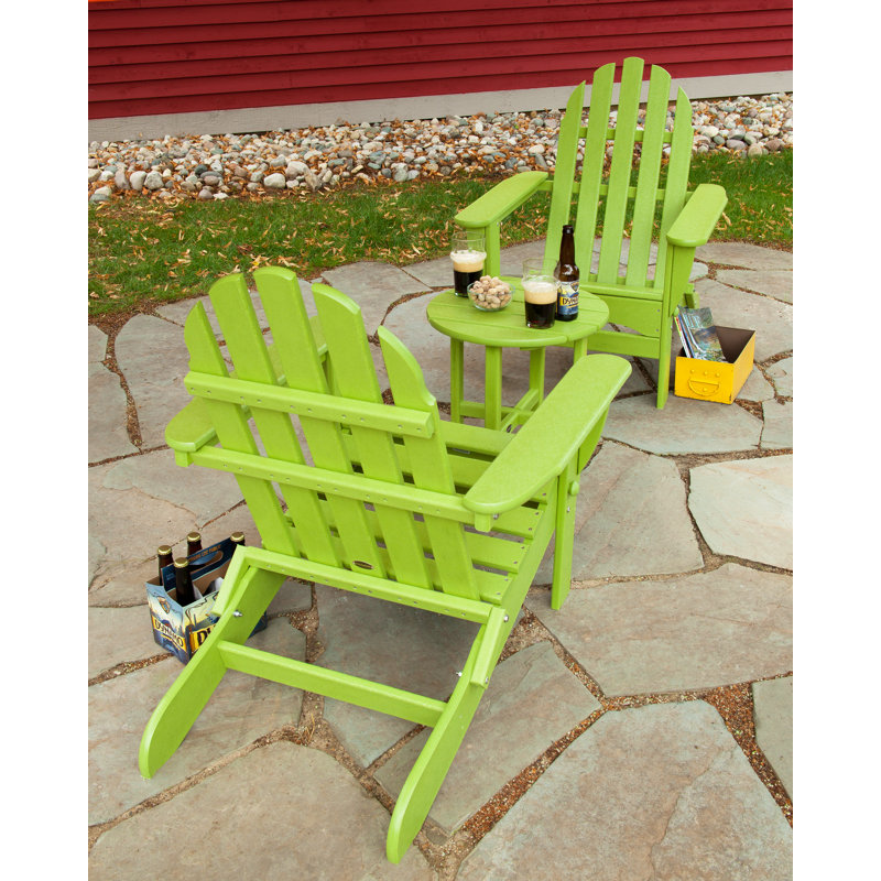 Ensemble 3 pièces POLYWOOD Classic Adirondack pliant Adirondack, Limette