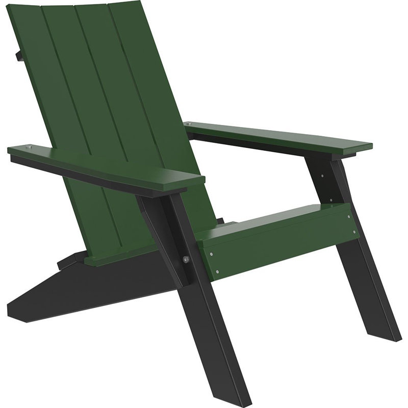 Chaise adirondack en plastique urban Dinis, Vert / noir
