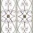 Wood Arched Window Inspired Scroll Light Blue Wall Decor with Metal Scrollwork Relief