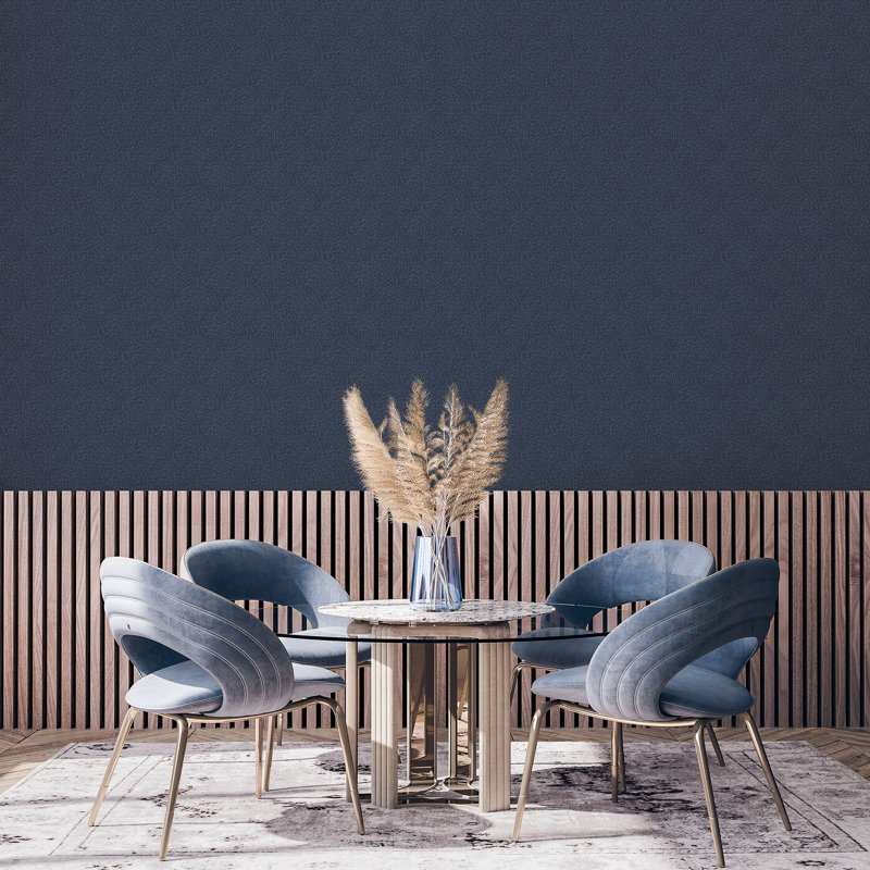 Fanned Branches Design 10m x 53cm Paste The Wall Roll, Deep Blue