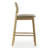 Set of 2 Azura Beige Fabric Counter Stool with Washed Wood Legs-1698897148