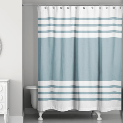 Hylan Striped Shower Curtain