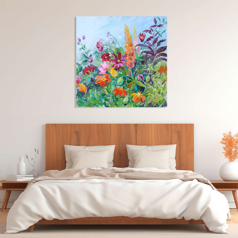 Floral Painting: Wild And Wonderful IV by Nel Whatmore - Wrapped Canvas Print, 70cm H x 70cm W