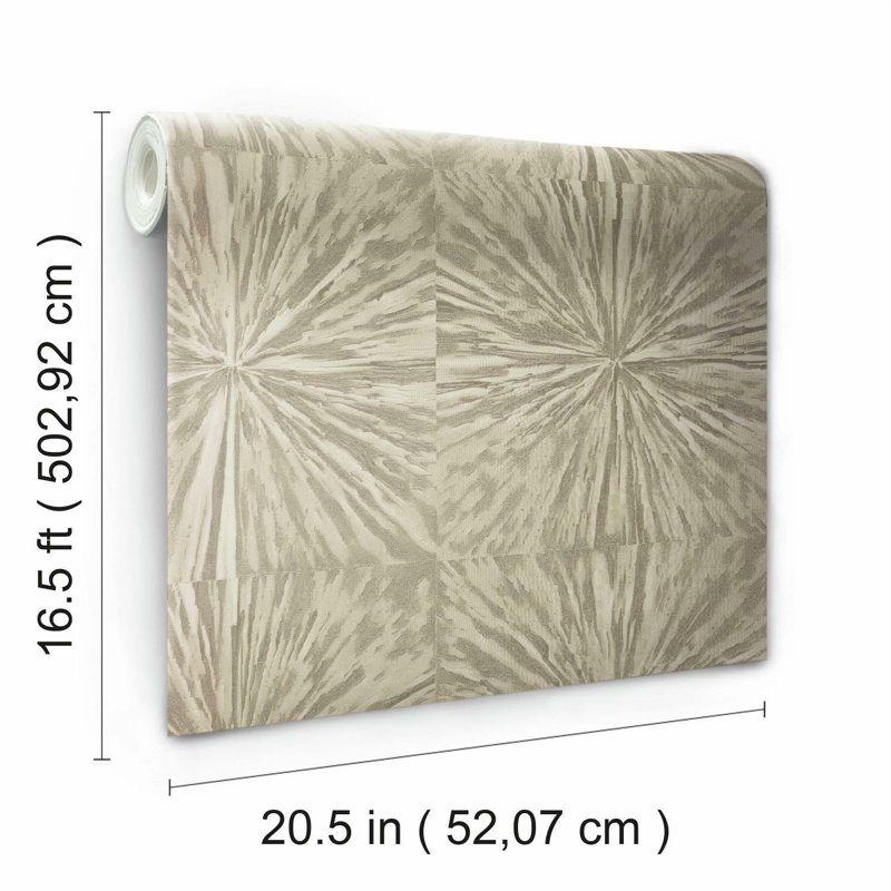 Rouleau de papier peint L 32,8 po x L 20,8 po squareburst, Lueur claire