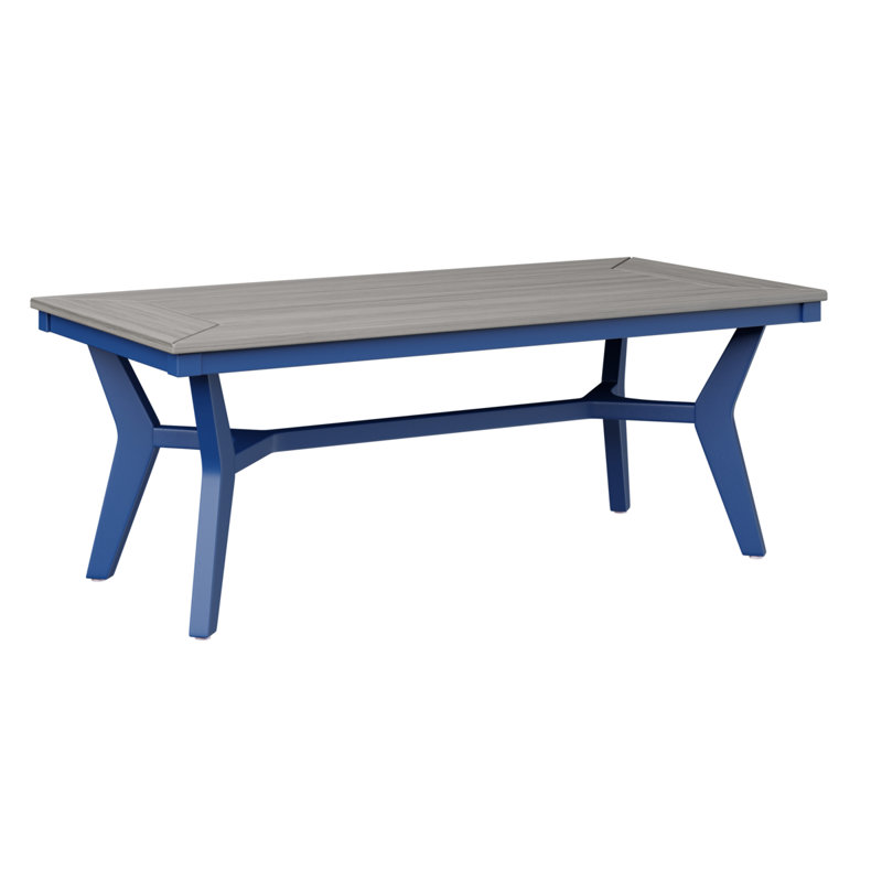 Mayhew Outdoor Coffee Table, Driftwood Gray, Pacific Blue