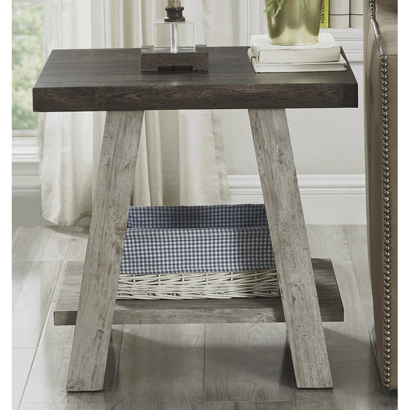 Angeleca End Table, Gray, 22" H x 23.5" W x 14" D
