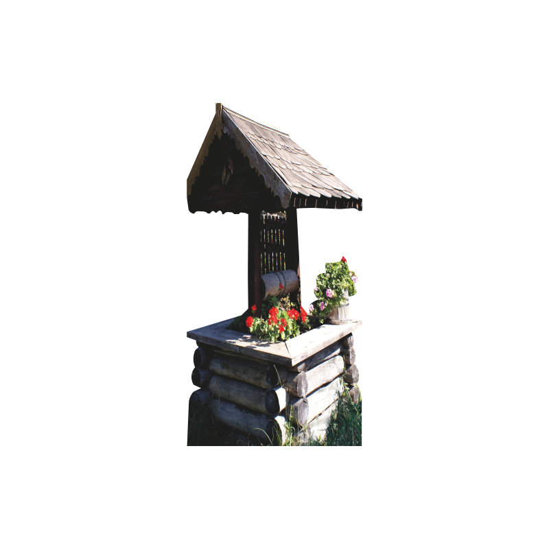 SP13306 Pot de fleurs en bois rustique