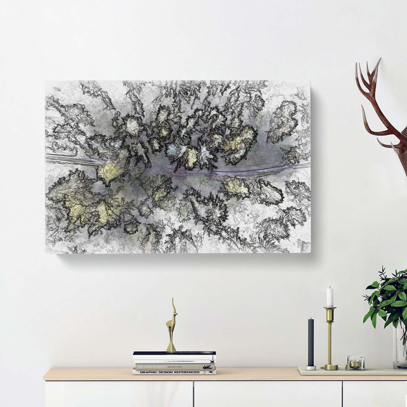 Yellow Forest in Austria in Abstract - Wrapped Canvas Graphic Art Print, 60cm H x 91cm W x 3cm D