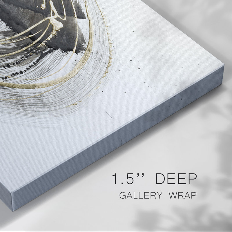 Toile tendue Golden Circles II - galerie, H 12 po x l 18 po