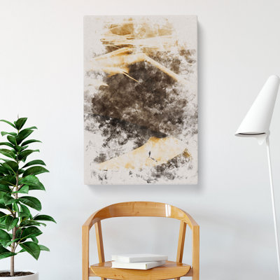 Desert Footprints In Namibia Watercolour - Wrapped Canvas