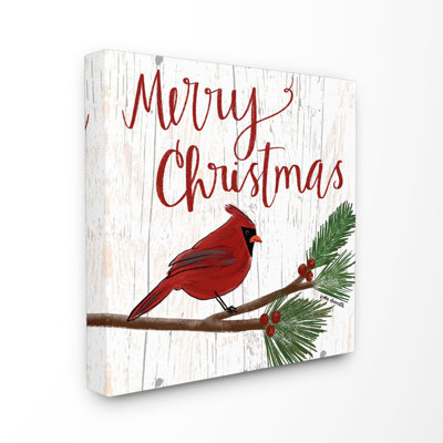 «Merry Christmas Red Bird», peinture