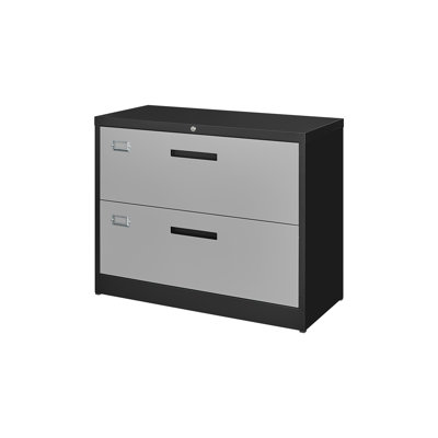 Karanicas 35.4'' Wide 2 -Drawer Steel File Cabinet