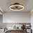 Modern Flush Mount Smart Ceiling Fan With Dimmable LED Light And Remote, 19.7-Inch Bladeless Design