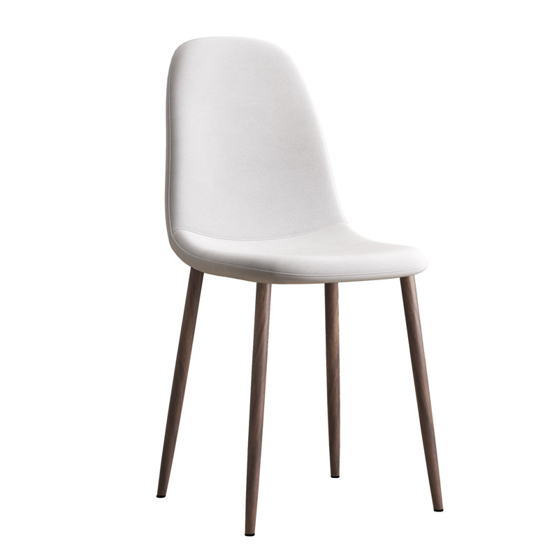 Chaise rembourrée en velours Sera, Gris clair