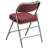 Hurshid Curved Triple Braced & Hinged Fabric Upholstered Metal Folding Chair-1313692022