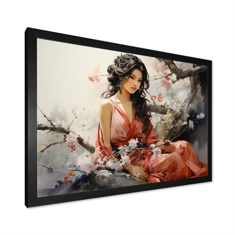 Asian Asian Beauty III - impression, Cadre photo noir, H 24 po x l 32 po x P 1 po