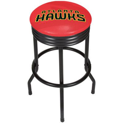 NBA Swivel Upholstered Counter Stool with Metal Frame
