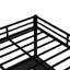 Lit mezzanine noir avec bureau - structure en métal pour une chambre à coucher attrayante et un espace de rangement durable