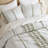 3 Piece Cotton Comforter Set with Chenille Tufting and Printed Design