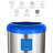 Nine Stars 13.2 Gallon Stainless Steel Open Top Recycling Bin