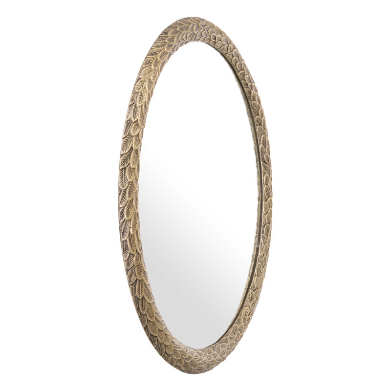 Mirror Soave Antique Brass Finish