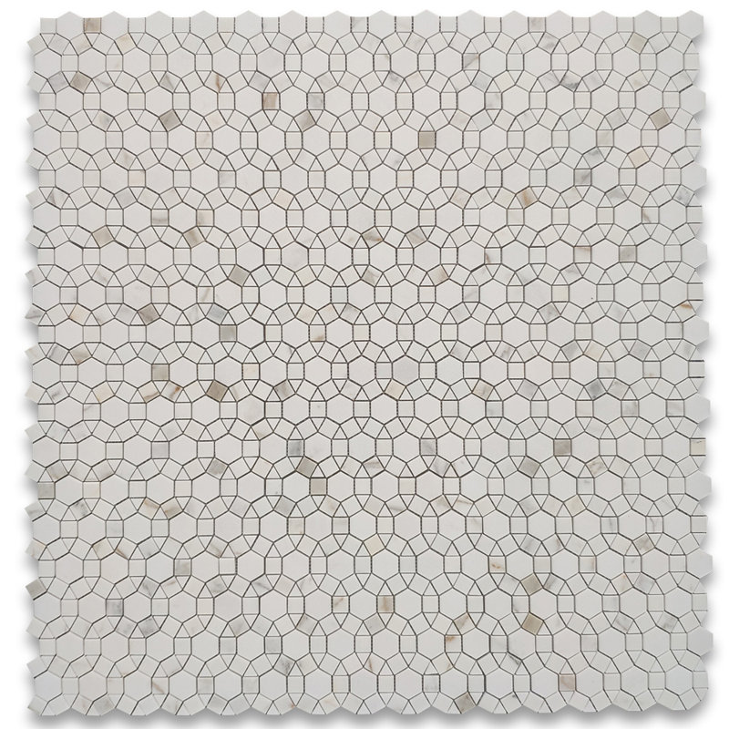 Calacatta 12" x 11" Marble Mosaic Tile