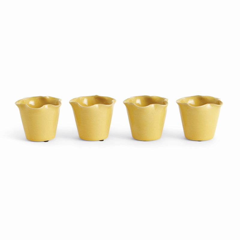 LYDIA MINI POTS, ENSEMBLE DE 4, Jaune
