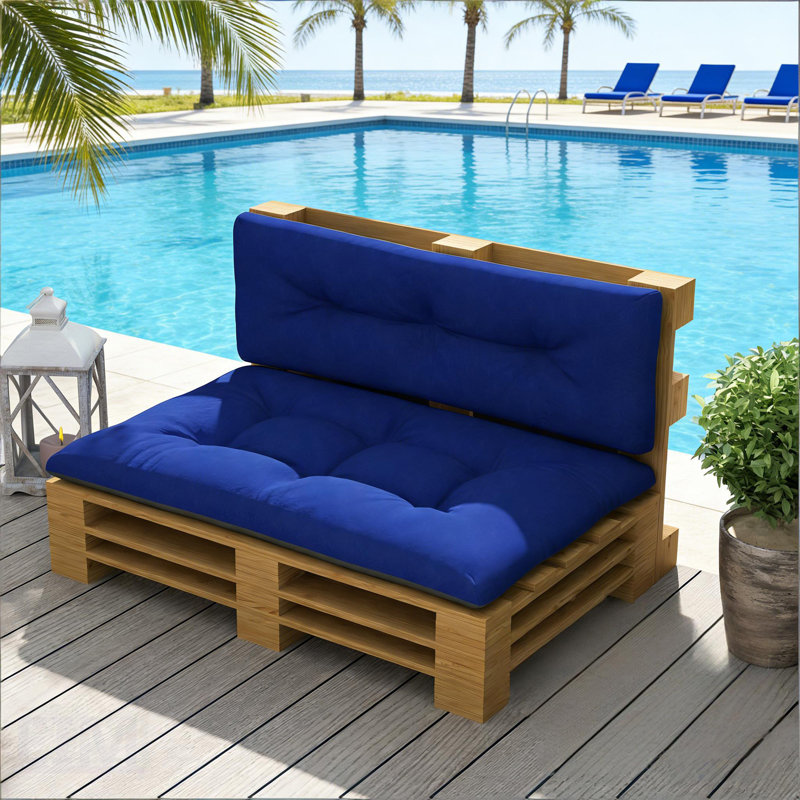 Thick Tufted Replacement Cushions For Outdoor Chairs, Durable And Comfortable Patio Furniture Enhancement, Dark Gray