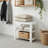 Bamboo Entryway Shoe Bench with 2-Tier Storage Shelf for Entryway and Living Room-1801608514
