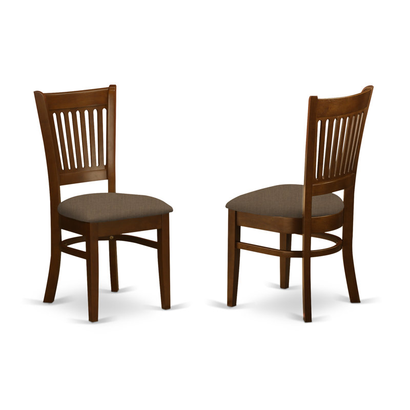 7 Piece Kitchen Table & Chairs Set Consist of an Oval Dining Room Table with Butterfly Leaf and 6 Linen Fabric Chairs, Espresso