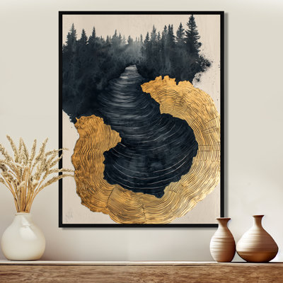 Girvin, forêt sombre, liquide Gem River II - forêt, art mural