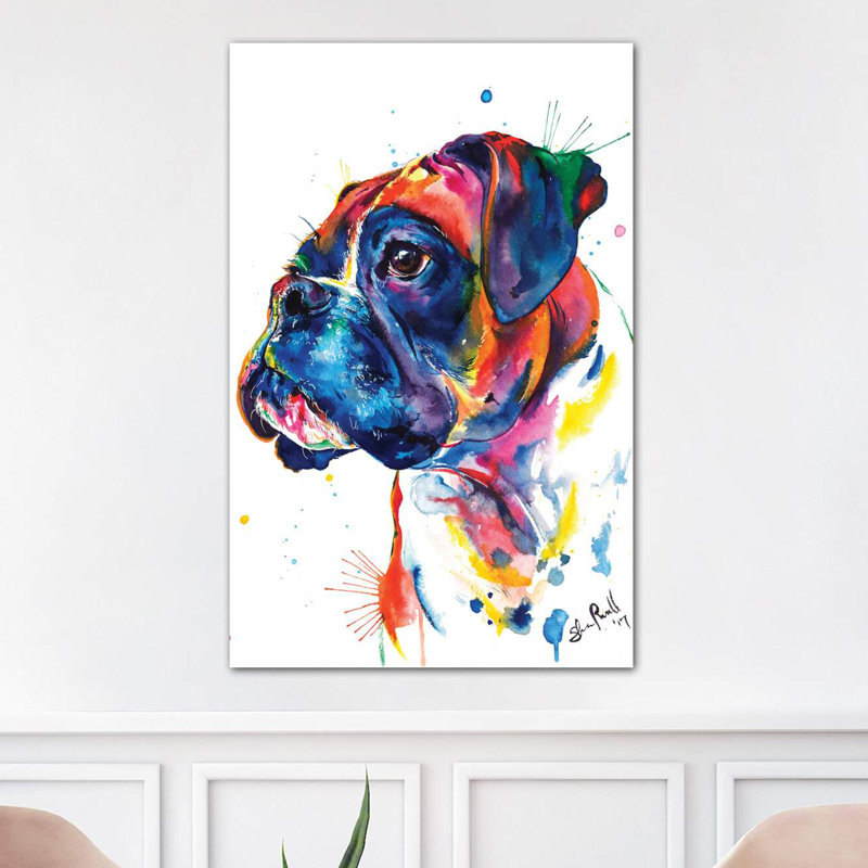 Boxer II by Weekday Best - Wrapped Canvas Painting, 66.04 cm H x 45.72 cm W x 1.91 cm D
