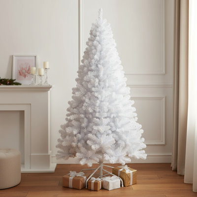 7.5' White Full Spruce Christmas Tree