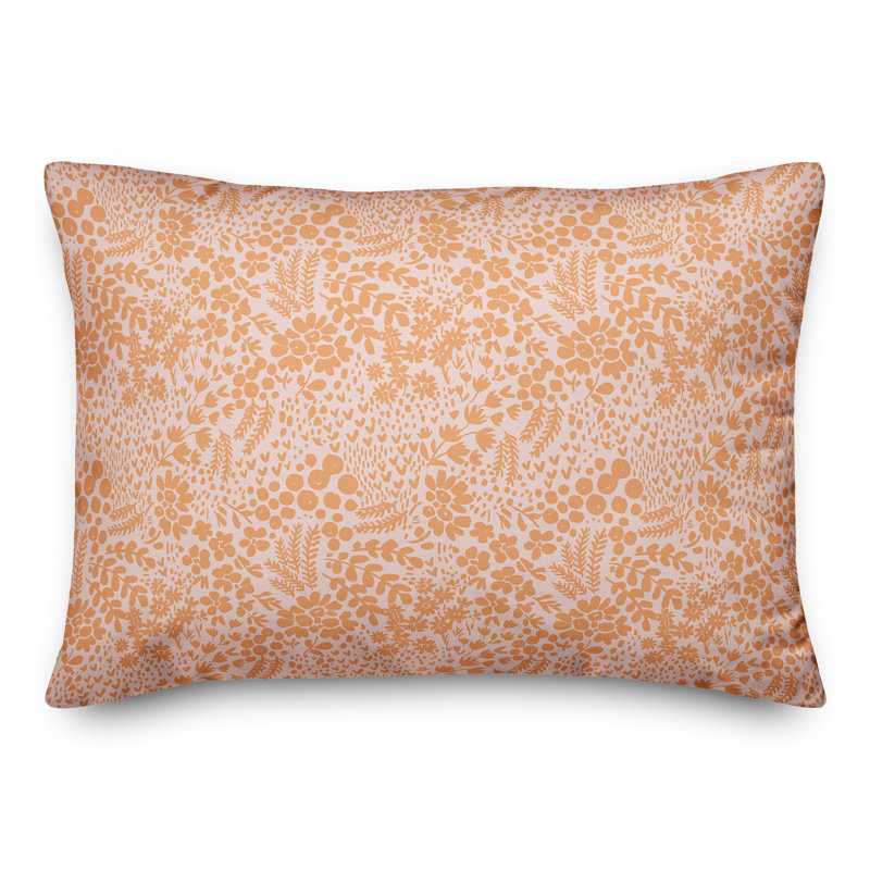  Coussin floral lombaire, Orange
