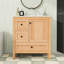 Meuble-lavabo en bois 30 po avec lavabo en céramique, tiroirs à fermeture en douceur, tablette réglable et conception à dossier ouvert