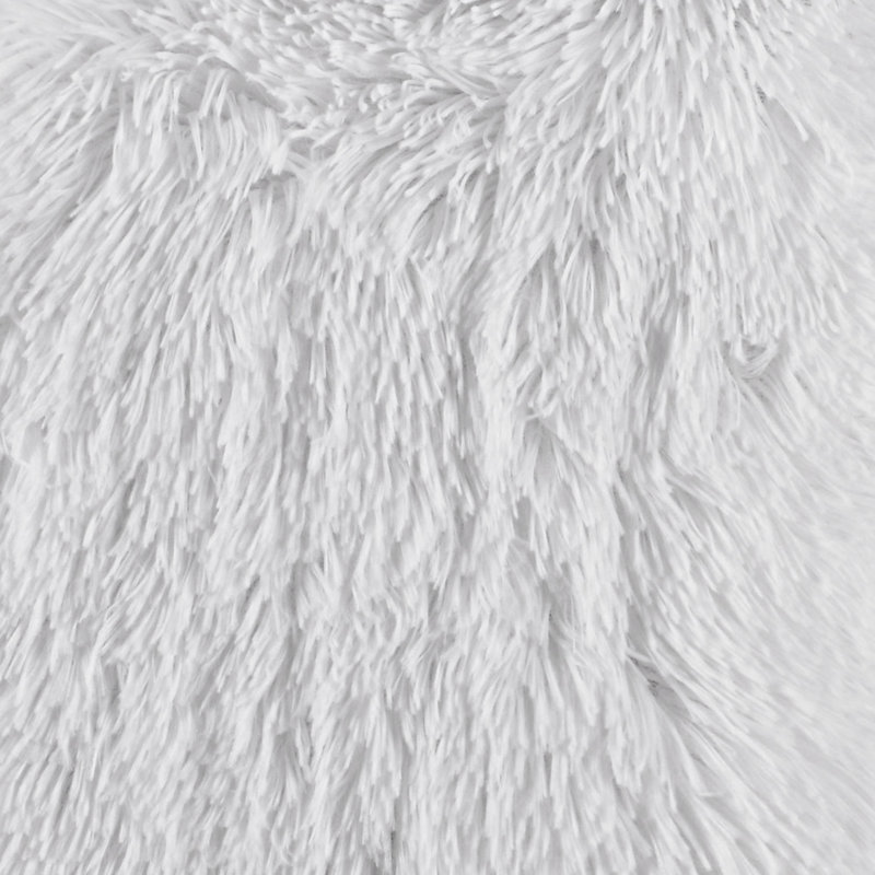 Coussin en fausse fourrure très douce et confortable, Blanc pur