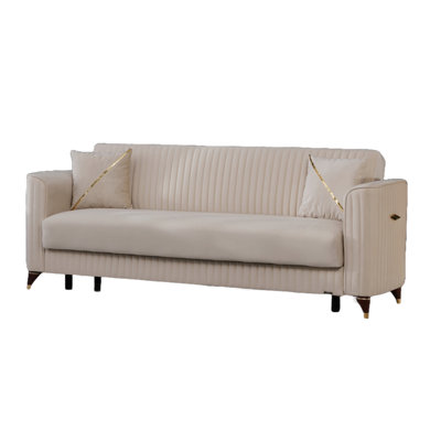 Ida 90" Convertible Sofabed with Storage, Sleeper Sofa Couch for Living Room