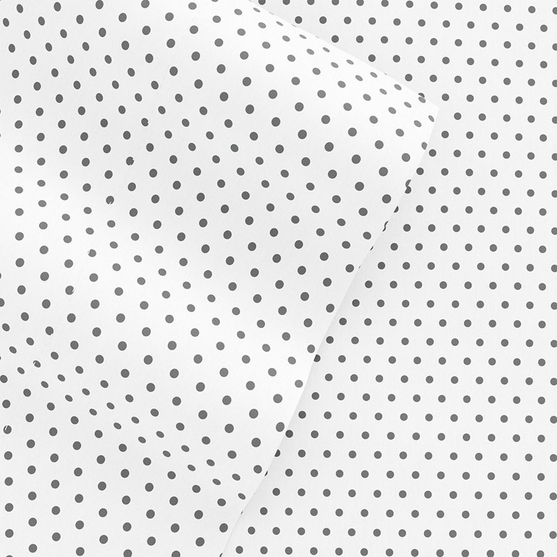 Sheet Set Solid Microfiber Ultra Soft Bedding, Gray Dots, Full Sheet Set with 2 Pillowcases